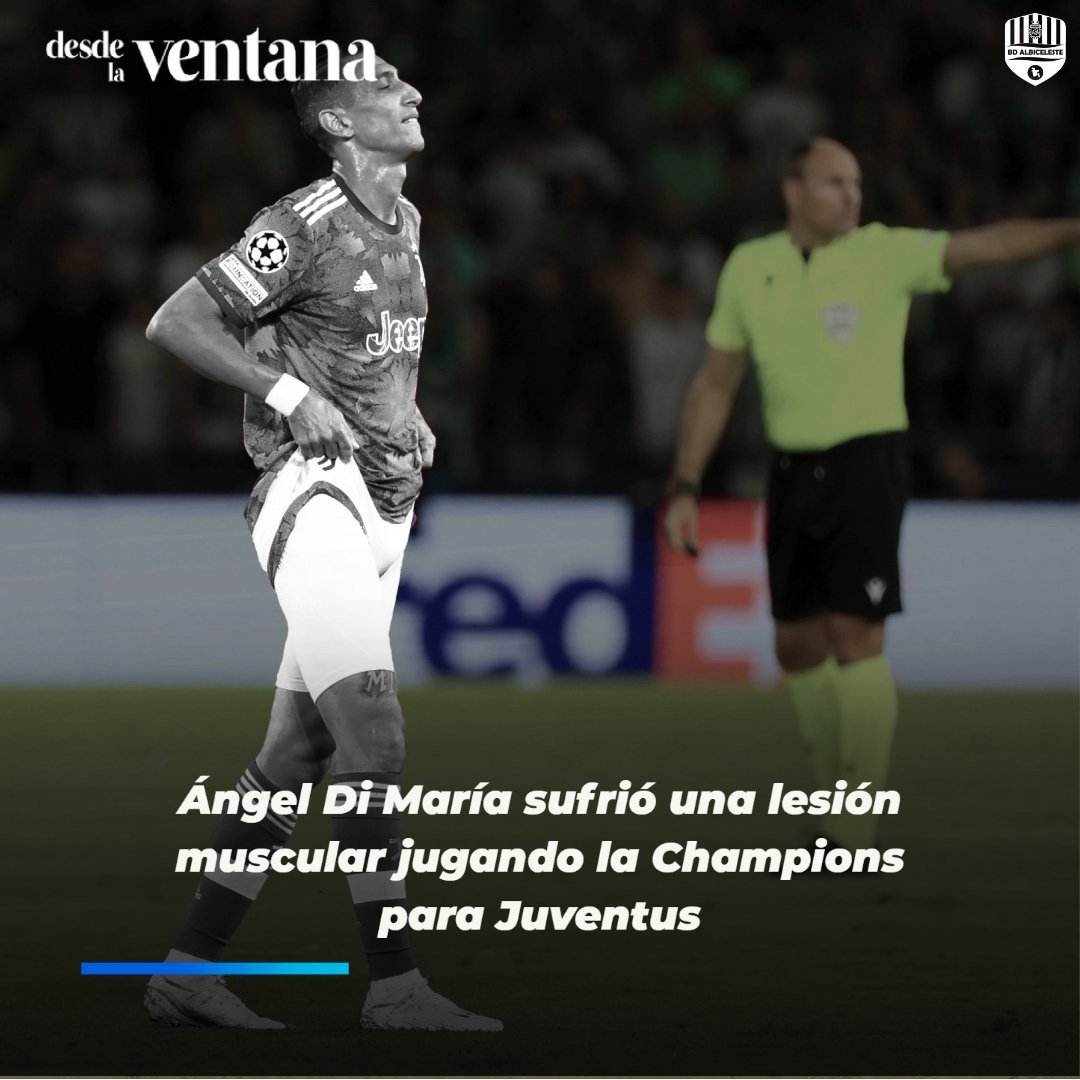 Di María se lesiona en partido de la Juventus