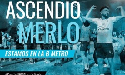 Argentino de Merlo logró hoy un ascenso inédito a la Primera B "Metropolitana" al vencer a Ferrocarril Midland en la definición por tiros desde el punto penal 6-5, luego de imponerse 1-0 en el partido de vuelta de la final del Reducido de Primera C.