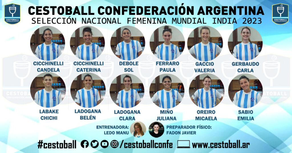 Los seleccionados argentinos masculino y femenino de cestoball tienen sus respectivas listas confirmadas para asumir la Copa del Mundo