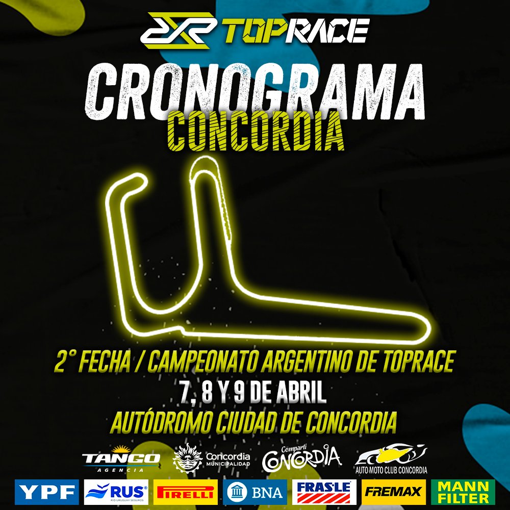 Los distintos automóviles girarán mañana en dos tandas para iniciar los entrenamientos del Top Race V6 en la ciudad de Concordia.