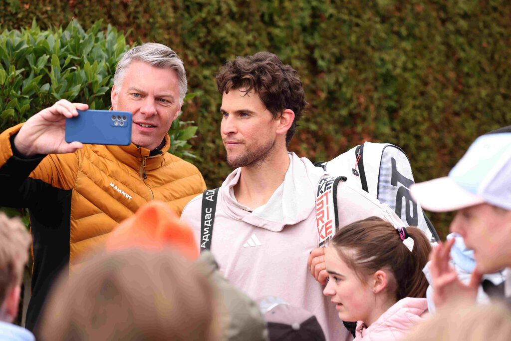 Dominic Thiem recibe siempre muestras de afecto en Munich, además el jugador de 29 años es el único participante con un título de Grand Slam