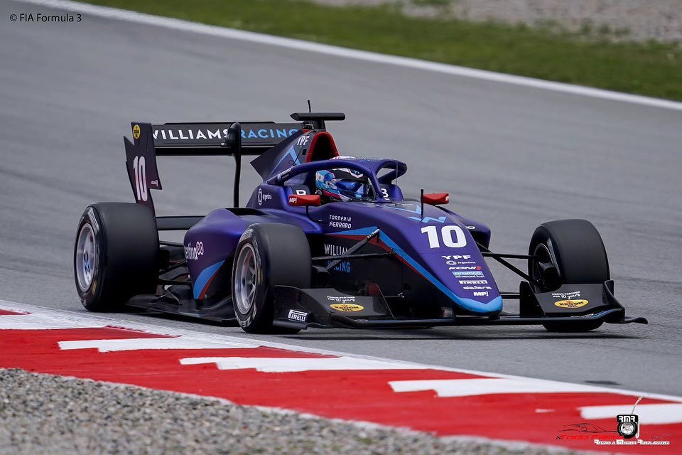Colapinto clasificó cuarto en la Fórmula 3 en Budapest