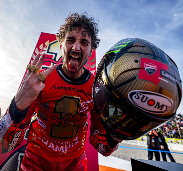 El italiano Bagnaia gana en Valencia y repite título en MotoGP