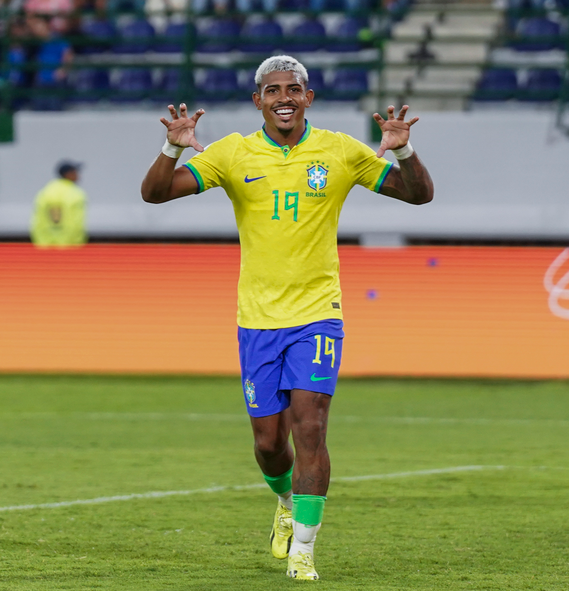 Brasil, con goles de Endrick y Kennedy, venció a Colombia en el Preolímpico Sub-23