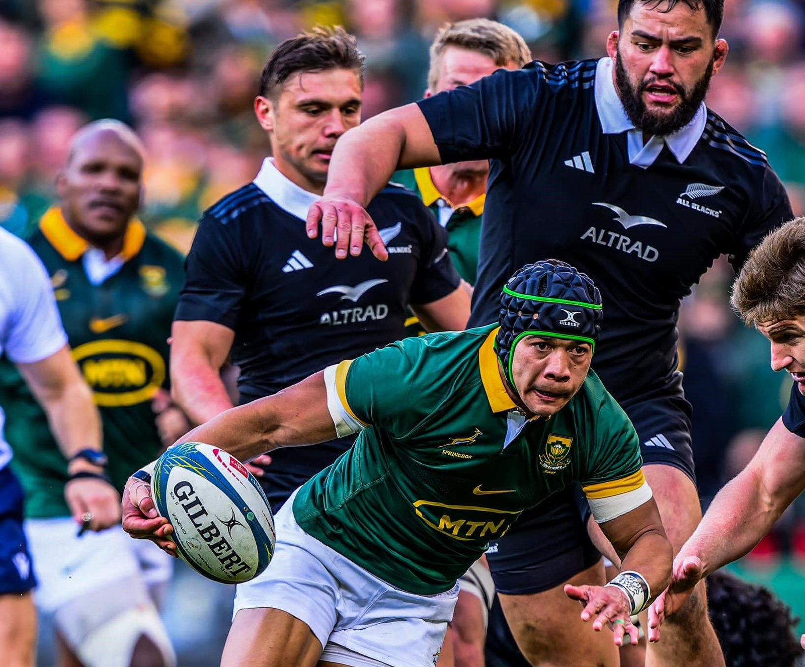 Sudáfrica refuerza su liderato en el Rugby Championship con una victoria sobre Nueva Zelanda (Photo by Grant Pitcher/Gallo Images)