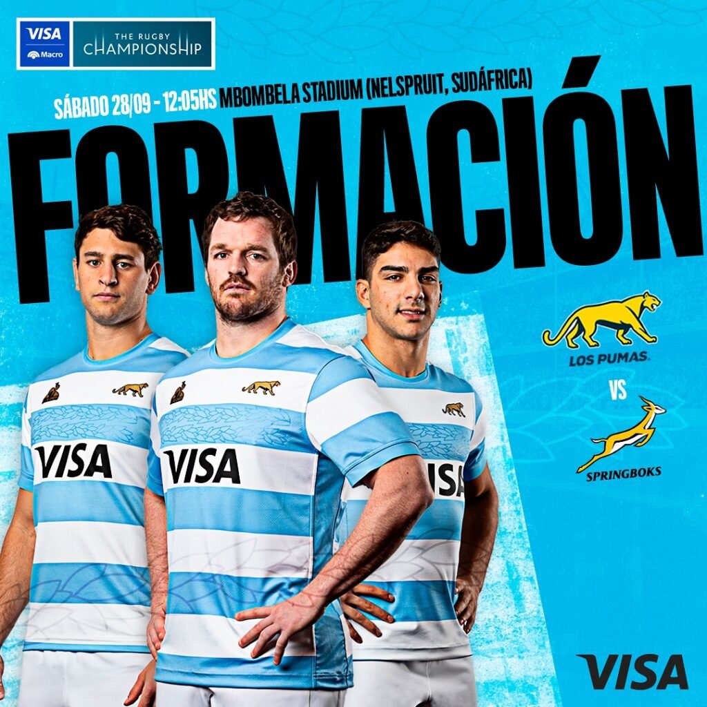 Los Pumas listos para enfrentar a Sudáfrica en la definición del Rugby Championship