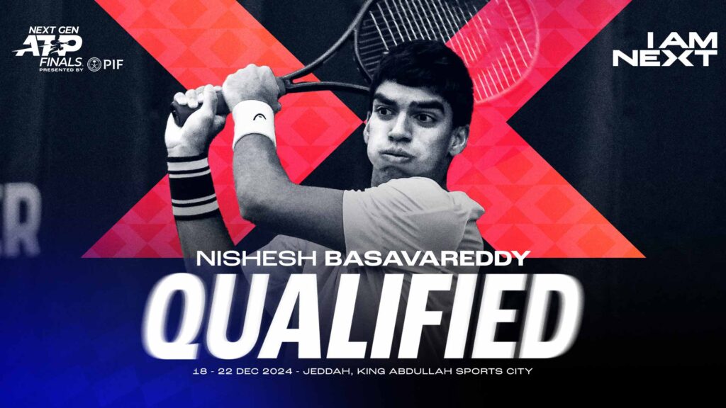 Nishesh Basavareddy se clasifica a las Next Gen ATP Finals en Jeddah