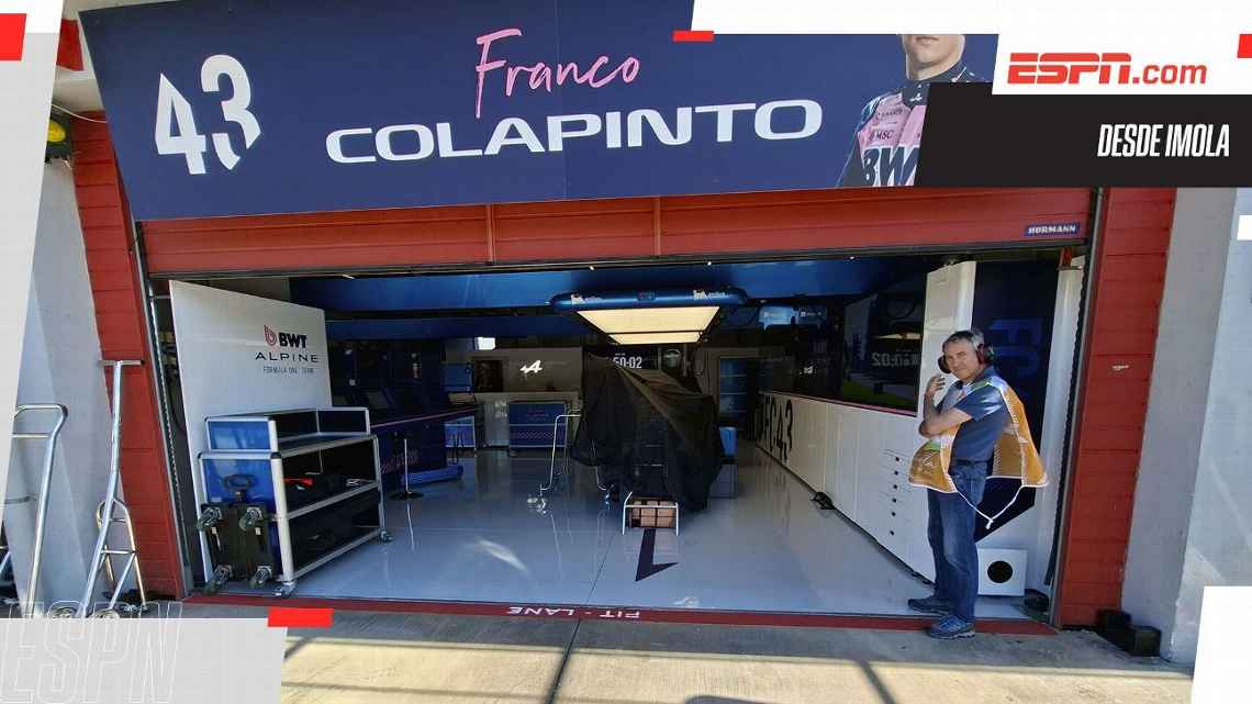 F1: Reparación del coche de Franco Colapinto a contrarreloj en Imola