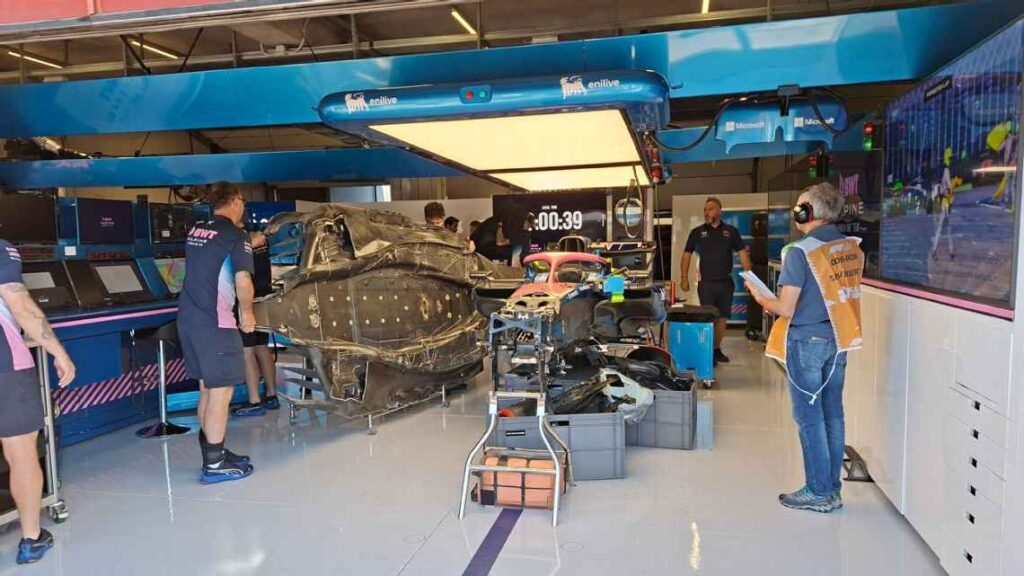 F1: Reparación del coche de Franco Colapinto a contrarreloj en Imola