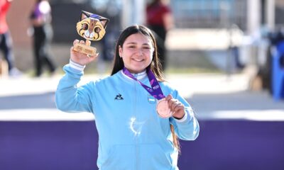 Morena Domínguez logró la medalla de bronce en skateboarding street femenino y sumó otra presea para Argentina en ASU2025.