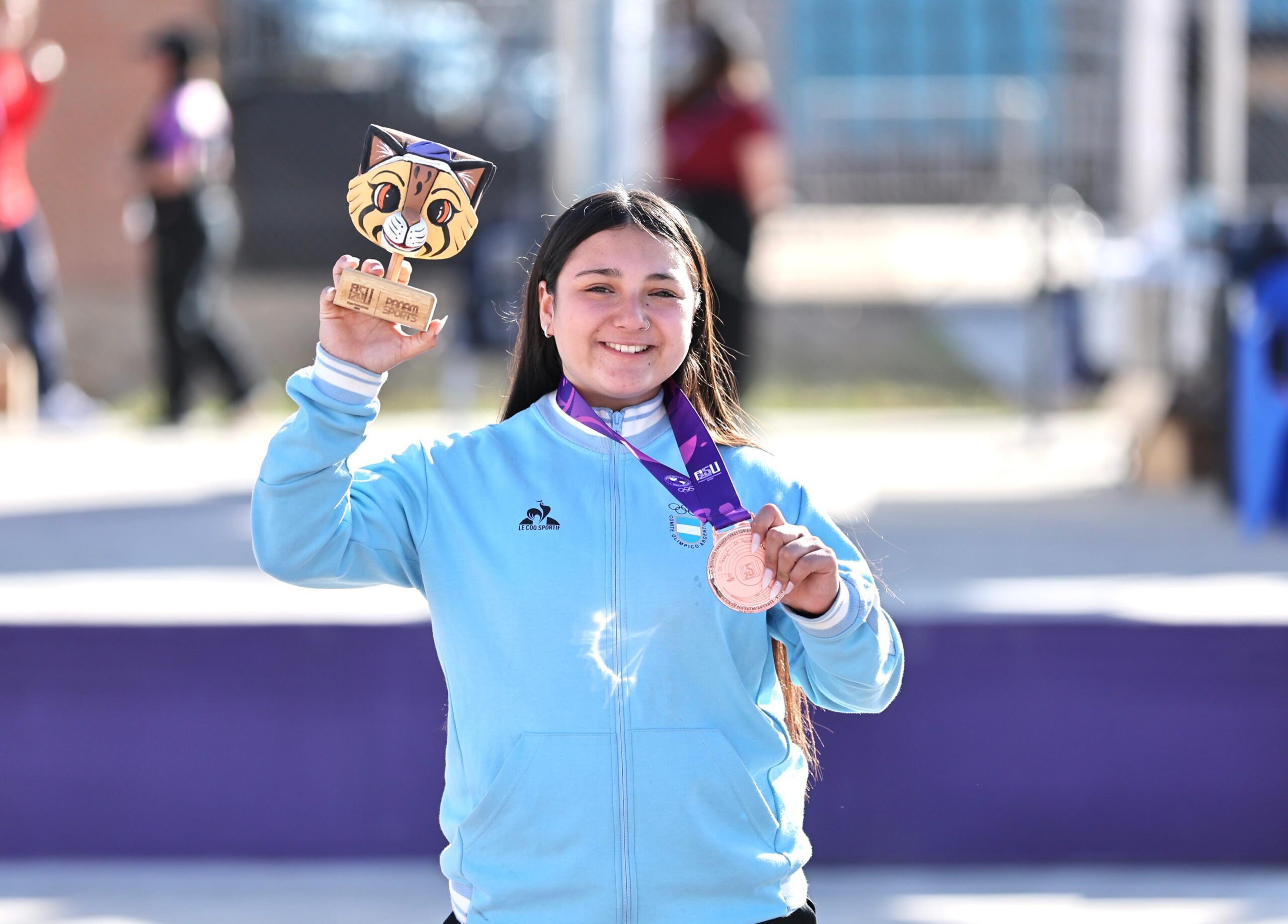 Morena Domínguez logró la medalla de bronce en skateboarding street femenino y sumó otra presea para Argentina en ASU2025.