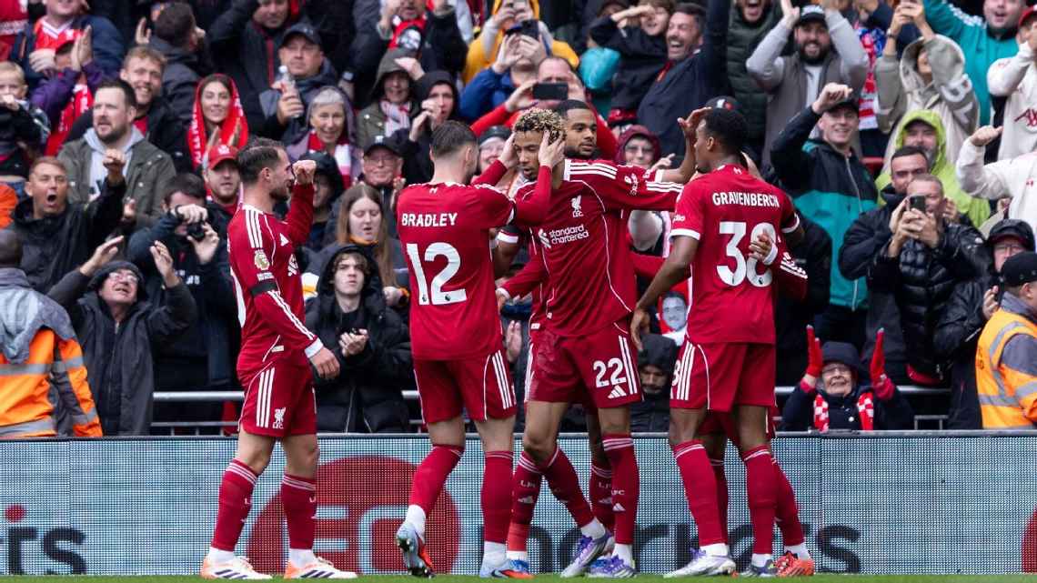 Liverpool venció a Everton y sigue invicto