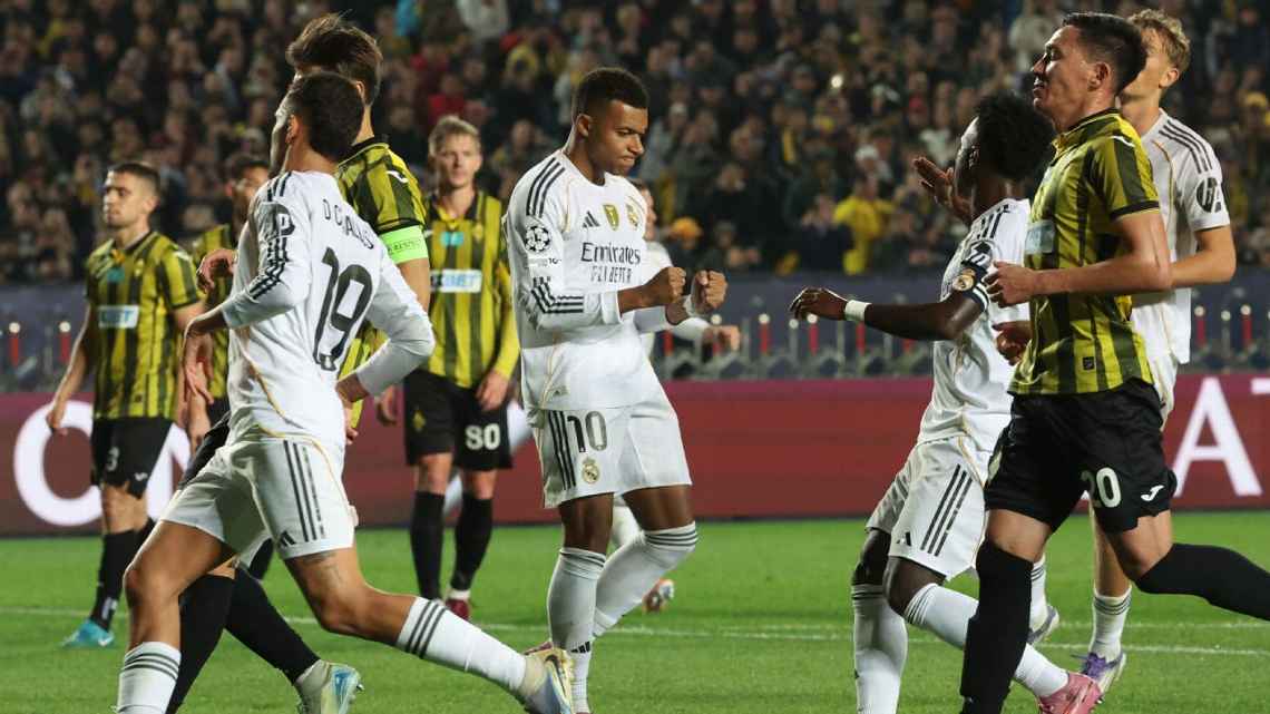 Mbappé imperial marcó un triplete en la goleada 5-0 del Real Madrid sobre Kairat en Champions.