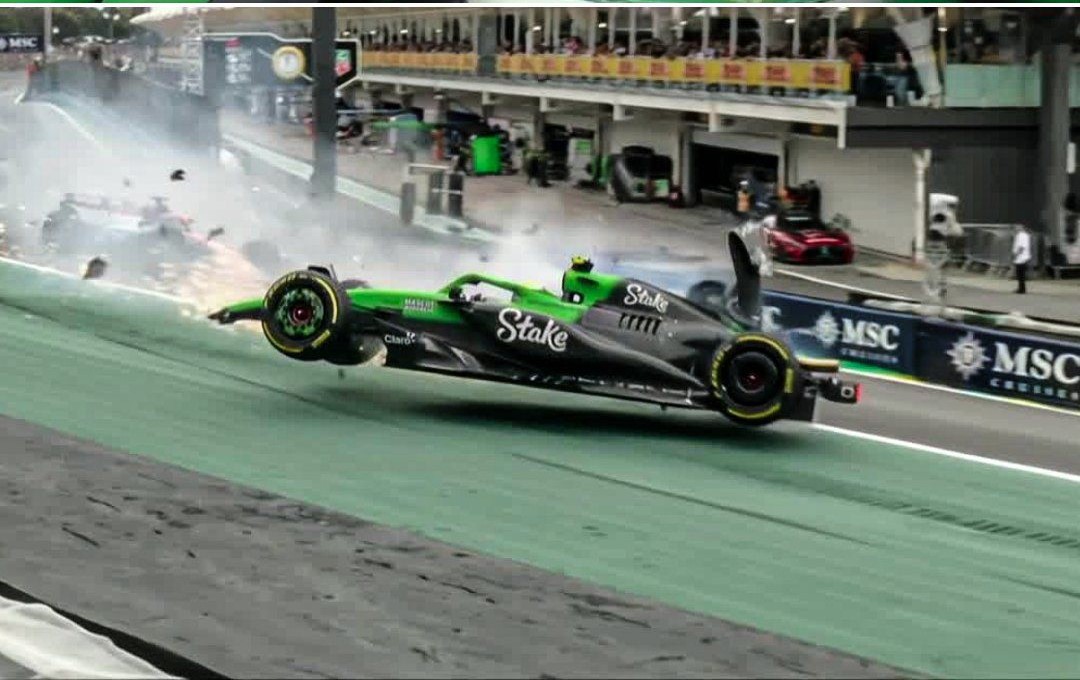 Gabriel Bortoleto sufrió un violento accidente a 339 km/h en el sprint de San Pablo. El piloto brasileño está fuera de peligro.