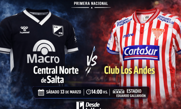 Central Norte visita a Los Andes por la quinta fecha de la Primera Nacional 2026 buscando su primera victoria del torneo.