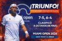 Tomás Etcheverry venció a Rafael Jódar y alcanzó por primera vez los octavos de final de un Masters 1000 en el Miami Open 2026.