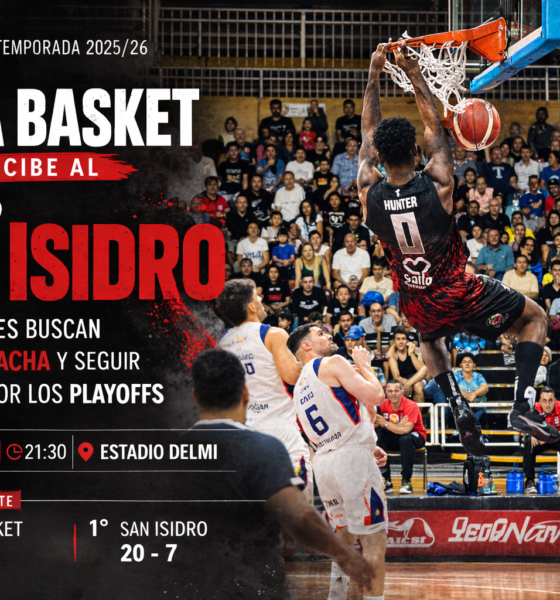 Salta Basket recibe al líder San Isidro en el Estadio Delmi. Los Infernales necesitan ganar para sostener sus chances de playoffs.