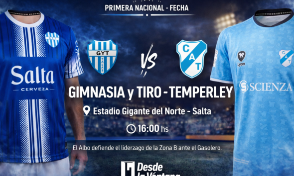 Gimnasia y Tiro recibe a Temperley en el Gigante del Norte. El Albo llega con puntaje ideal y busca extender su gran racha.