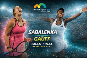 Sabalenka y Gauff definen el Miami Open 2026 en una final de alto voltaje, con historial igualado y mucho en juego.