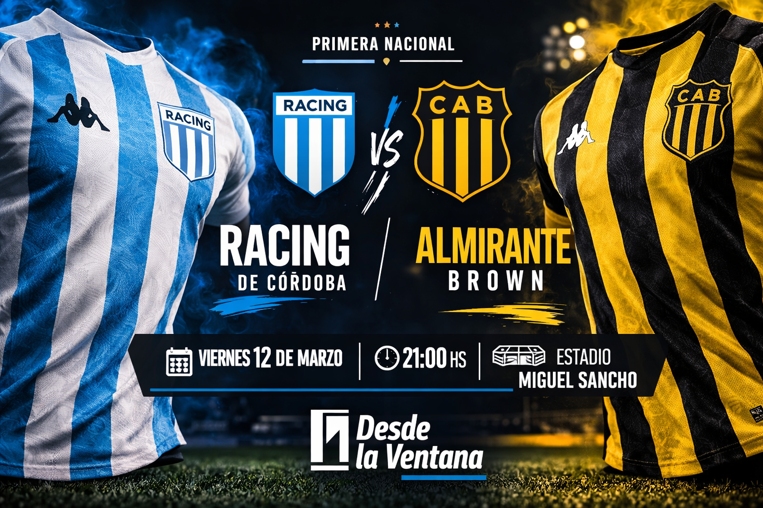 Racing de Córdoba recibe a Almirante Brown en Nueva Italia por la Primera Nacional. Previa, contexto del partido y probables formaciones.