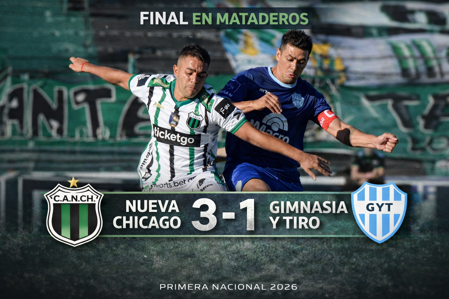 Gimnasia y Tiro perdió 3-1 con Nueva Chicago en Mataderos por la fecha 6 de la Primera Nacional 2026. Crónica, goles, análisis