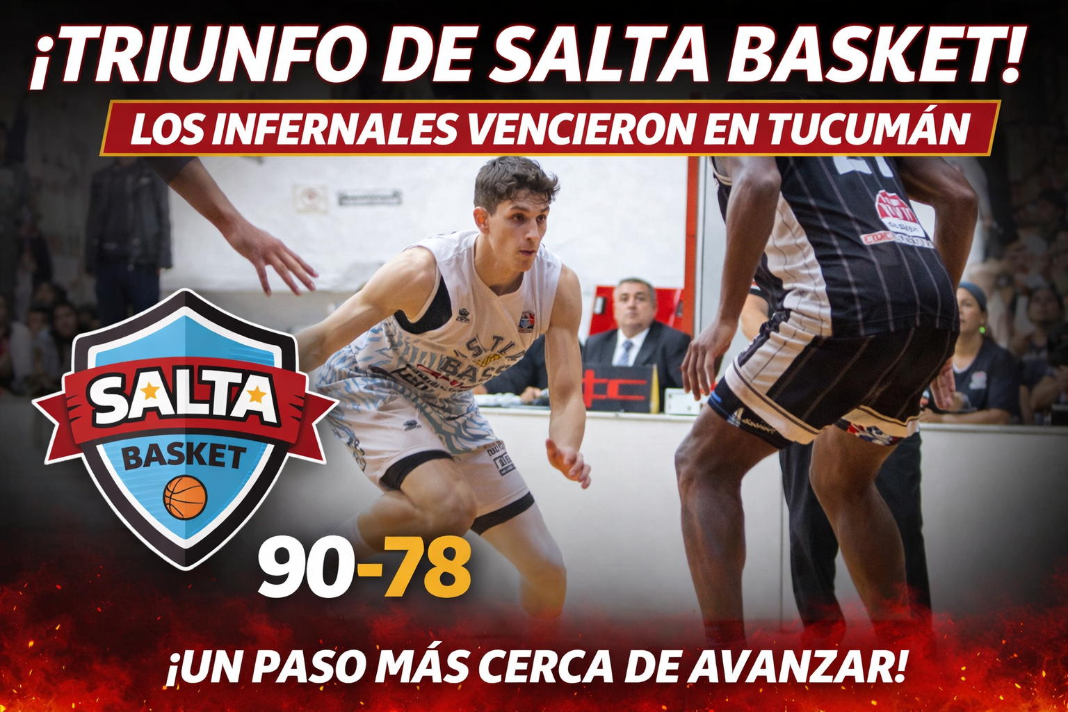 Salta Basket venció 90-78 a Estudiantes en Tucumán, se puso 2-1 en la serie y quedó a un triunfo de avanzar en la Liga Argentina.