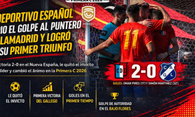 Deportivo Español derrotó 2-0 a Lamadrid, le quitó el invicto al líder y logró su primera victoria en la Primera C 2026.