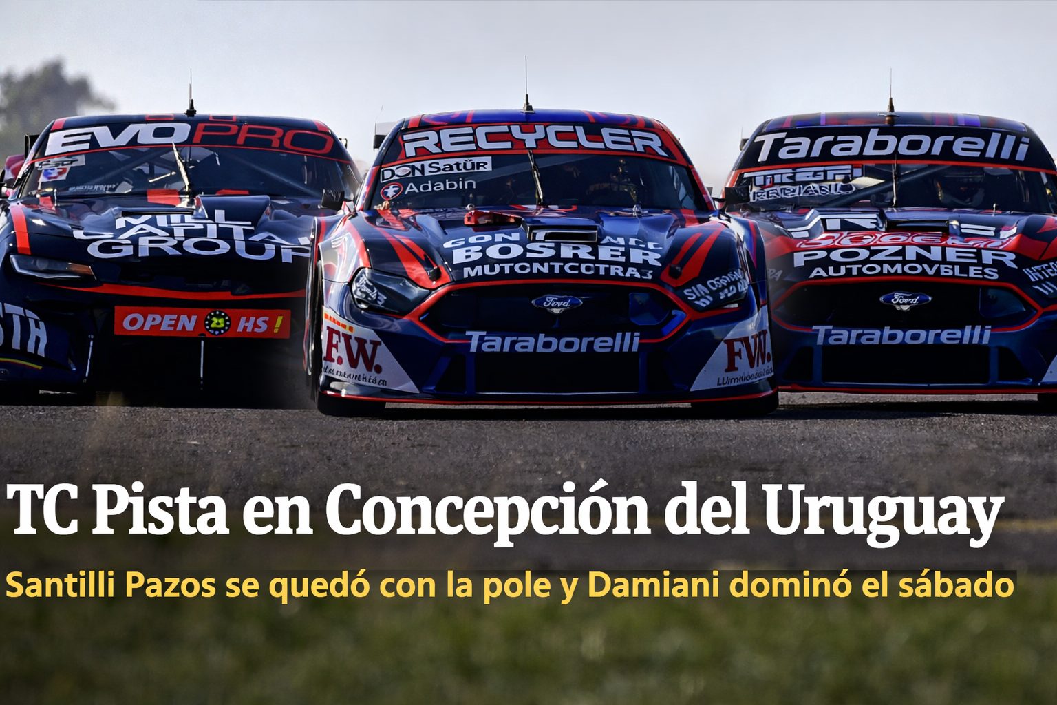 Santilli Pazos se quedó con la pole del TC Pista en Concepción durante la jornada del sábado. Damiani dominó el segundo entrenamiento