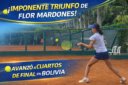 Florencia Mardones venció a la brasileña Santoro Pereira y avanzó a los cuartos de final en Santa Cruz. La salteña ganó el Grupo F