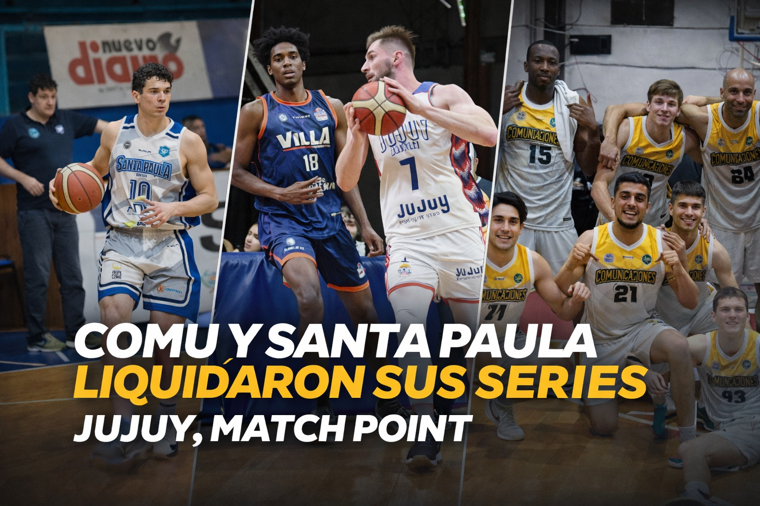 Comunicaciones y Santa Paula liquidaron sus series, mientras Jujuy Básquet quedó match point en la Conferencia Norte de la Liga Argentina