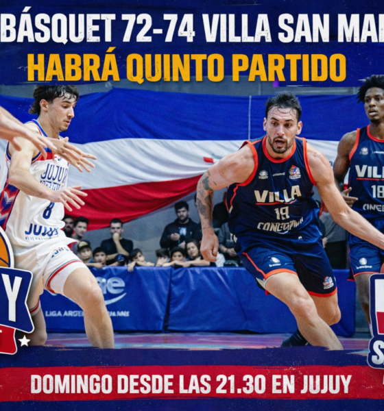 Jujuy Básquet perdió 74-72 ante Villa San Martín en el cuarto juego de la serie y la clasificación se definirá el domingo en Jujuy.