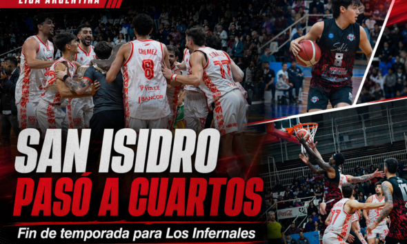 Salta Basket cayó 88-63 ante San Isidro en el Estadio Delmi, perdió la serie 3-1 y quedó eliminado de La Liga Argentina. Fin de temporada
