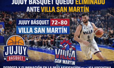 Jujuy Básquet perdió 80-72 ante Villa San Martín en el quinto partido de la serie de Reclasificación y quedó eliminado de la Liga Argentina