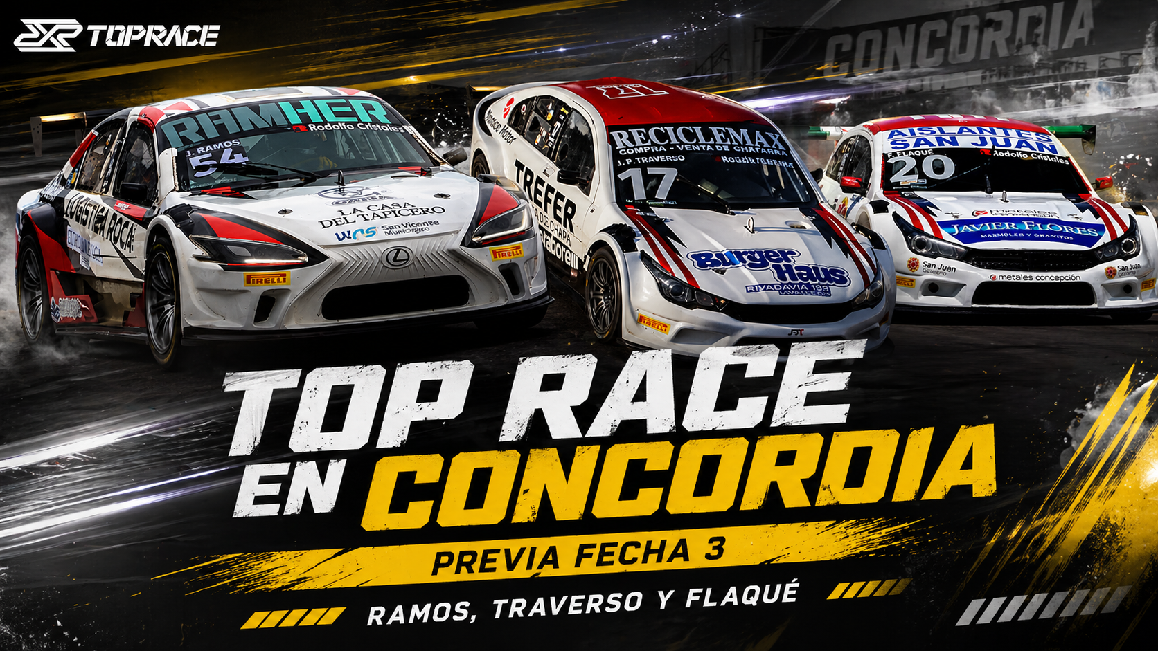 El Top Race llega a Concordia . Ciarrocchi lidera el campeonato, Traverso va por el podio y regresan Julián Ramos y Andrés De Vega.