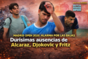 El Madrid Open llega golpeado por las bajas de Carlos Alcaraz, Novak Djokovic y Taylor Fritz. Repasá todas las ausencias confirmadas