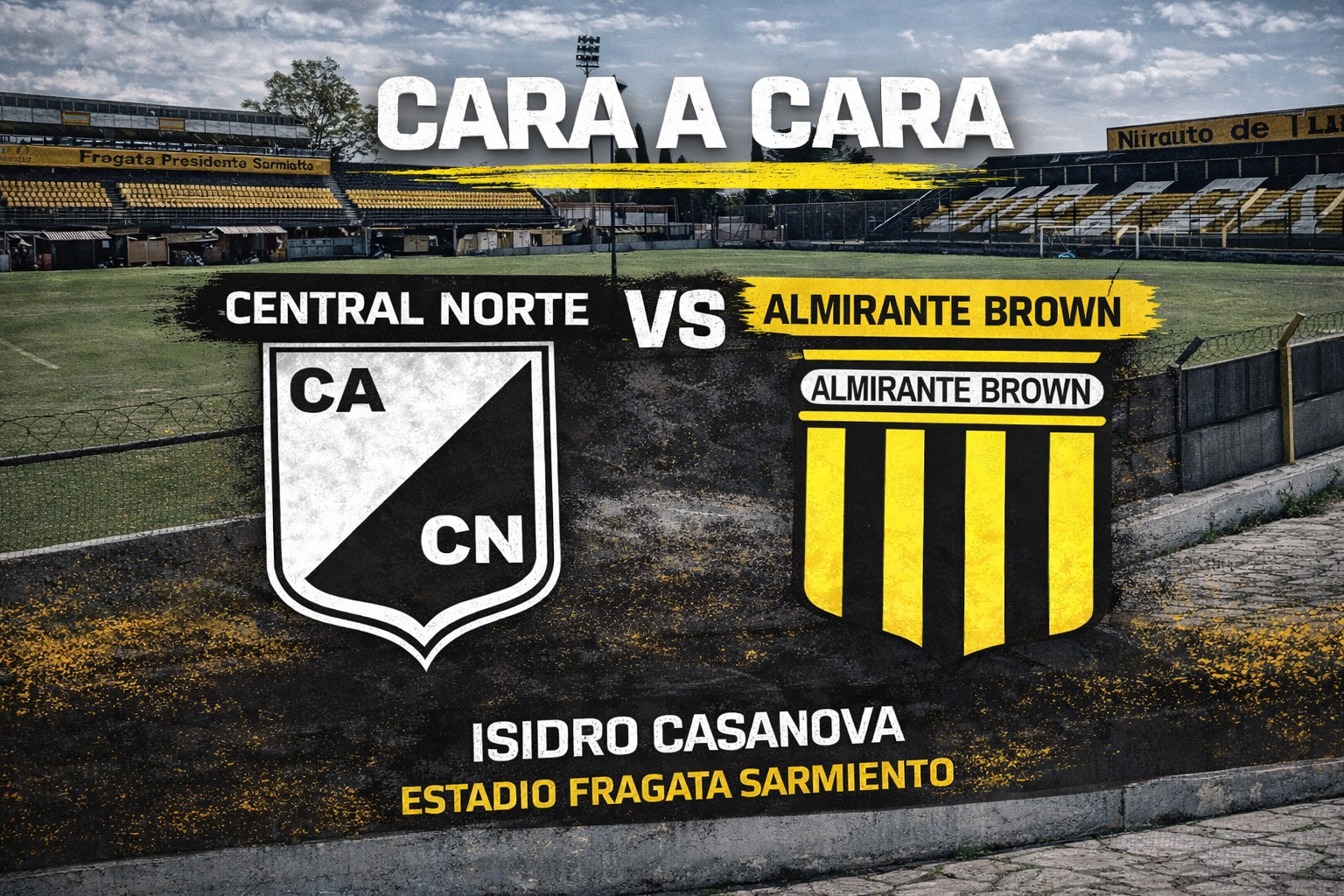Central Norte visita a Almirante Brown por la fecha 10 de la Primera Nacional 2026. El equipo de Adrián Bastía necesita volver al triunfo