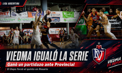 Deportivo Viedma venció 78-77 a Provincial en un final agónico, igualó la serie 2-2 y forzó un quinto juego en Rosario por los octavos