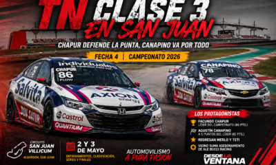 La Clase 3 del TN corre en San Juan por la cuarta fecha 2026, con Facundo Chapur líder, Canapino al acecho, regresos importantes y novedades técnicas.