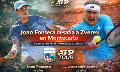 Joao Fonseca sigue brillando en Montecarlo, alcanzó los cuartos de final y ahora buscará el gran golpe ante Alexander Zverev.