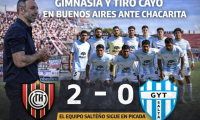 Gimnasia y Tiro cayó 2-0 ante Chacarita en San Martín, sumó su quinto partido sin ganar y profundizó su crisis en la Primera Nacional 2026.