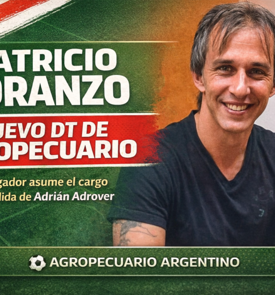 Agropecuario confirmó a Patricio Toranzo como nuevo director técnico tras la salida de Adrián Adrover. El Sojero busca reaccionar en la Primera Nacional 2026 luego de dos derrotas consecutivas.
