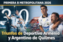 Deportivo Armenio venció a Liniers y Argentino de Quilmes goleó a San Martín de Burzaco en la fecha 11 de la Primera B Metropolitana 2026.