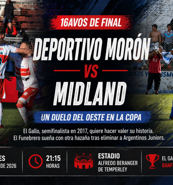 Deportivo Morón y Midland juegan por los 16avos de final de la Copa Argentina 2026. Hora, formaciones, antecedentes y previa completa