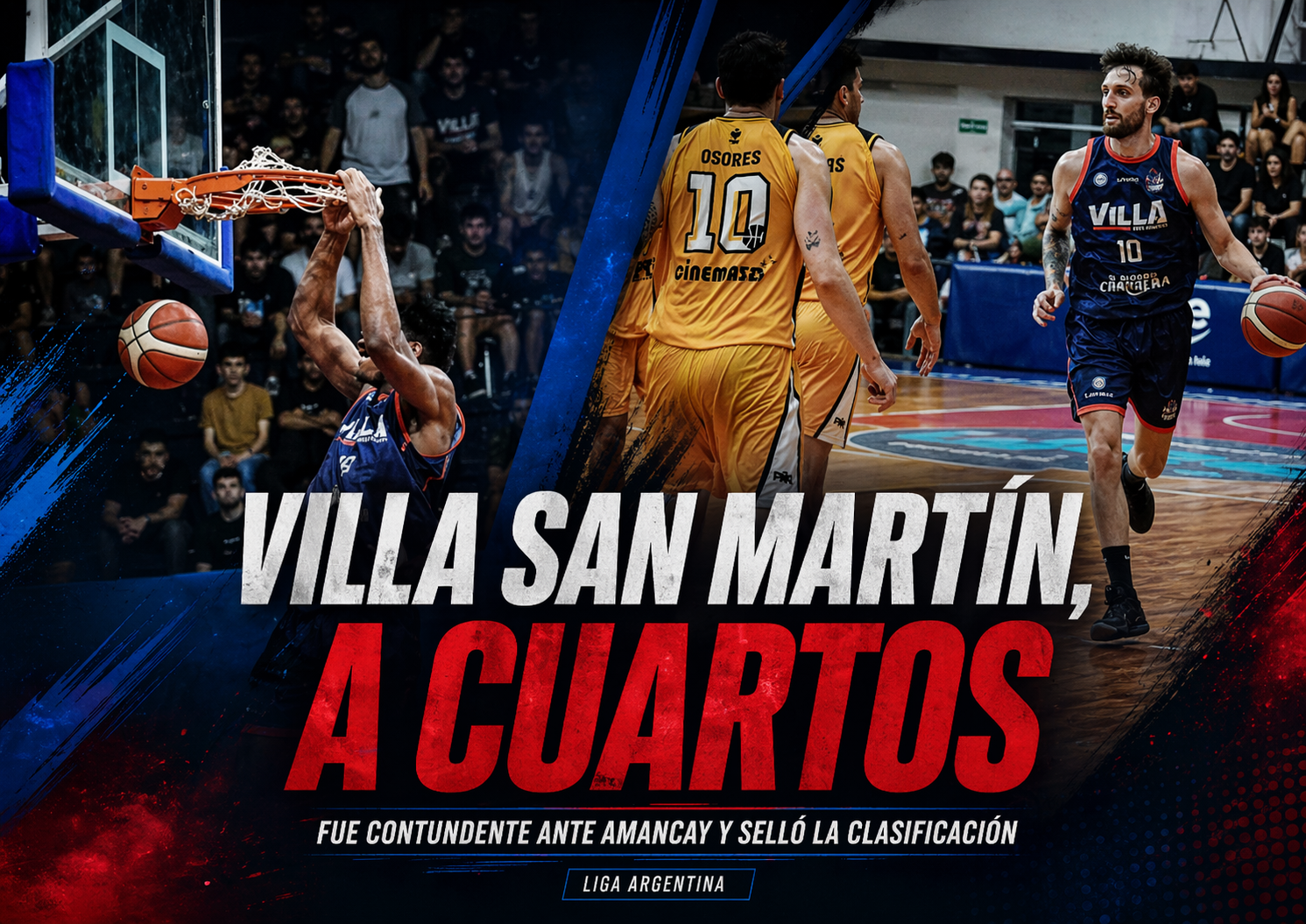 Villa San Martín venció con autoridad a Amancay, cerró la serie y se clasificó a cuartos de final de la Liga Argentina. Resumen completo
