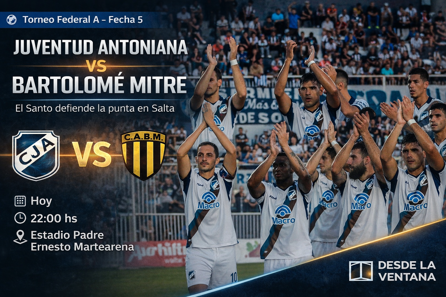 Juventud Antoniana enfrenta a Bartolomé Mitre en Salta por la fecha 5 del Federal A. Cómo llegan, posiciones, claves del partido