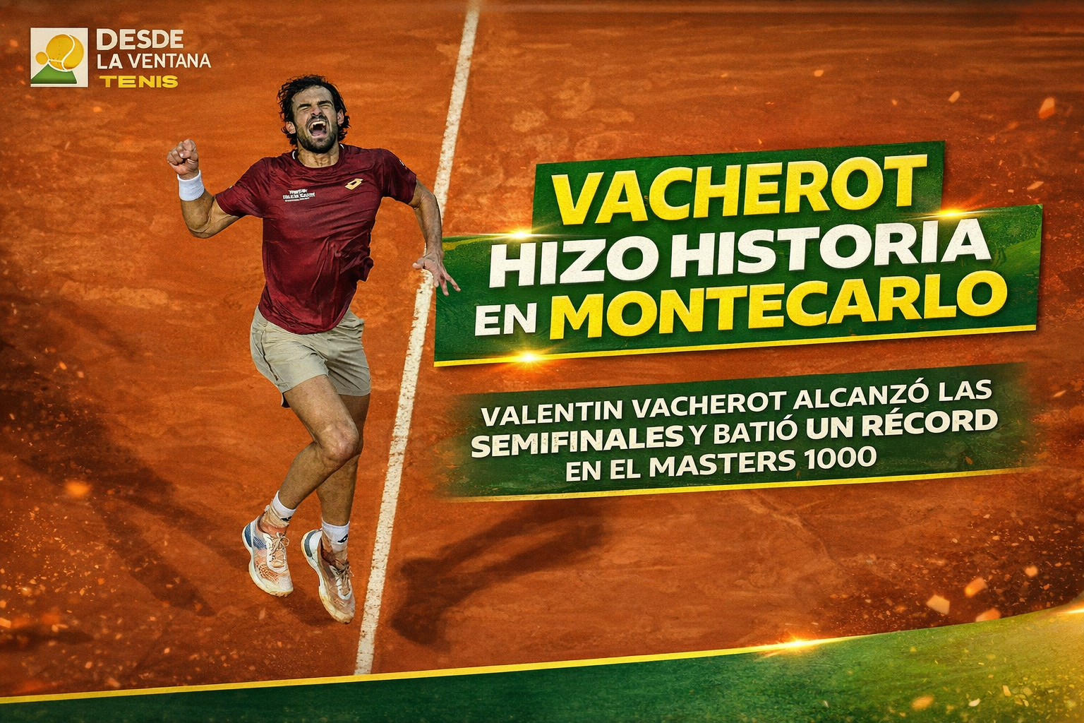 Valentin Vacherot hizo historia en Montecarlo: venció a De Miñaur, llegó a semifinales y batió un récord a nivel Masters 1000.