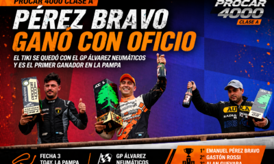 Emmanuel Pérez Bravo ganó la final del Procar 4000 Clase A en Toay, escoltado por Gastón Rossi y Alan Guevara, en una carrera intensa