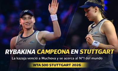 Elena Rybakina derrotó a Karolina Muchova, se consagró campeona del WTA 500 de Stuttgart 2026 y quedó más cerca de Aryna Sabalenka