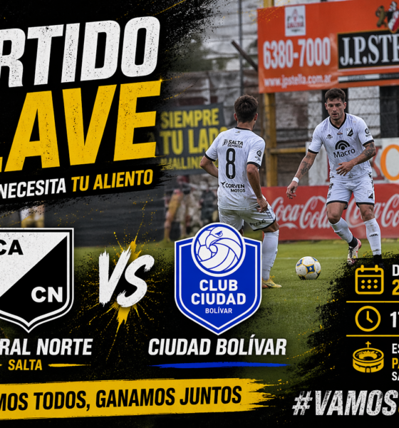 Central Norte se prepara para enfrentar a Ciudad Bolívar por la fecha 11 de la Primera Nacional. El equipo de Bastía, con la baja de Mancuso