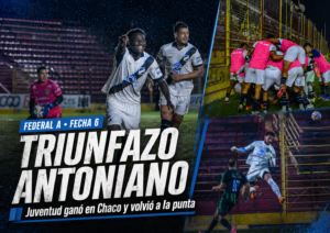 Juventud Antoniana venció 1-0 a Defensores de Vilelas como visitante, con gol de Johnjailer Palacios, y volvió a subirse a la punta